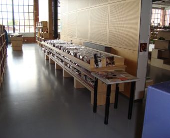 epoxyvloer grijs Bibliotheek l'Ouate Belgiâ