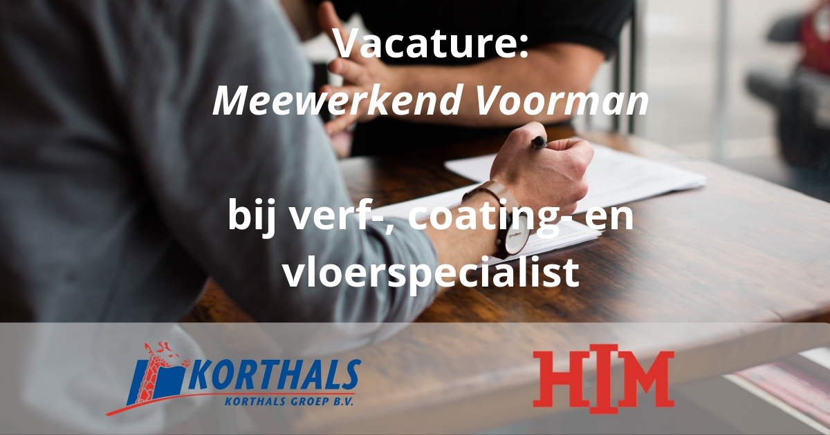 Vacature: Meewerkend Voorman Chemie